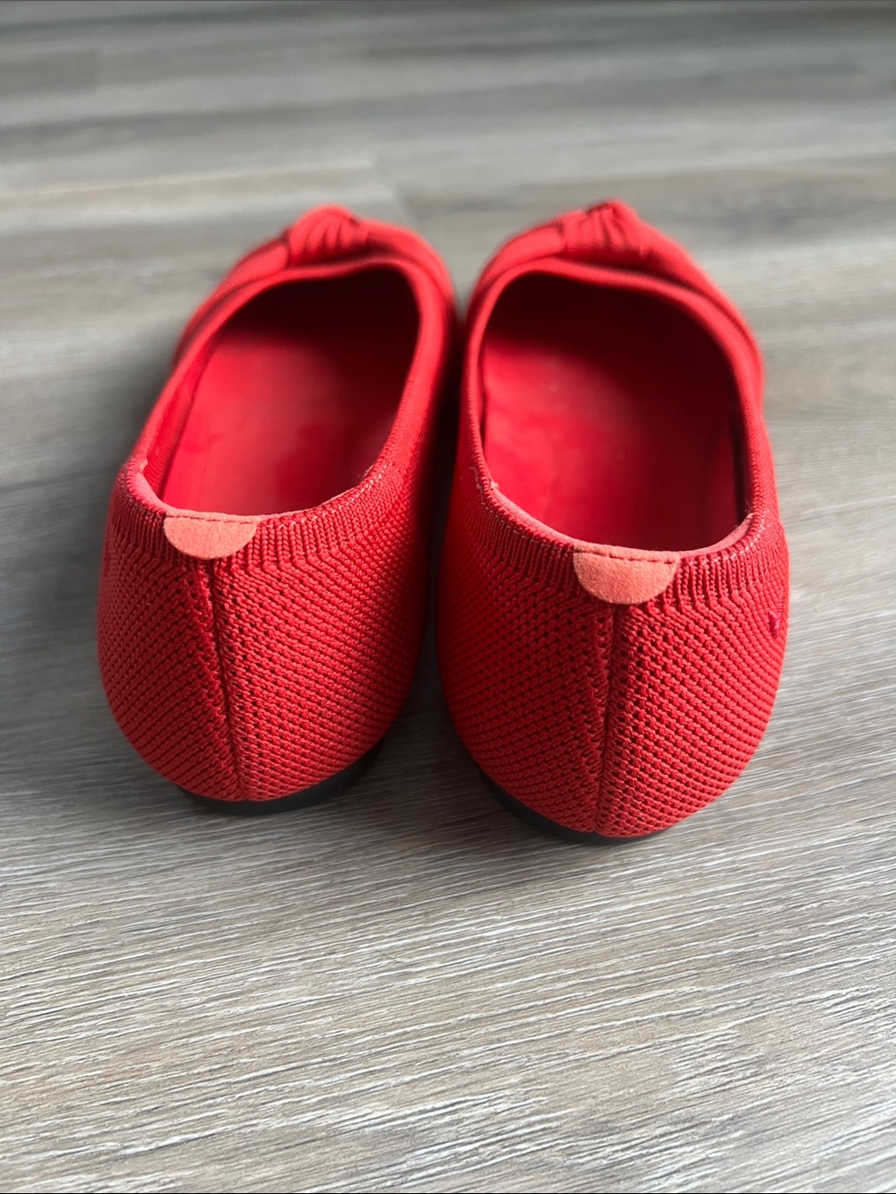Vivaia Bibi Almond-Toe Knotted Flats in Ruby Red - Picture 6 of 12